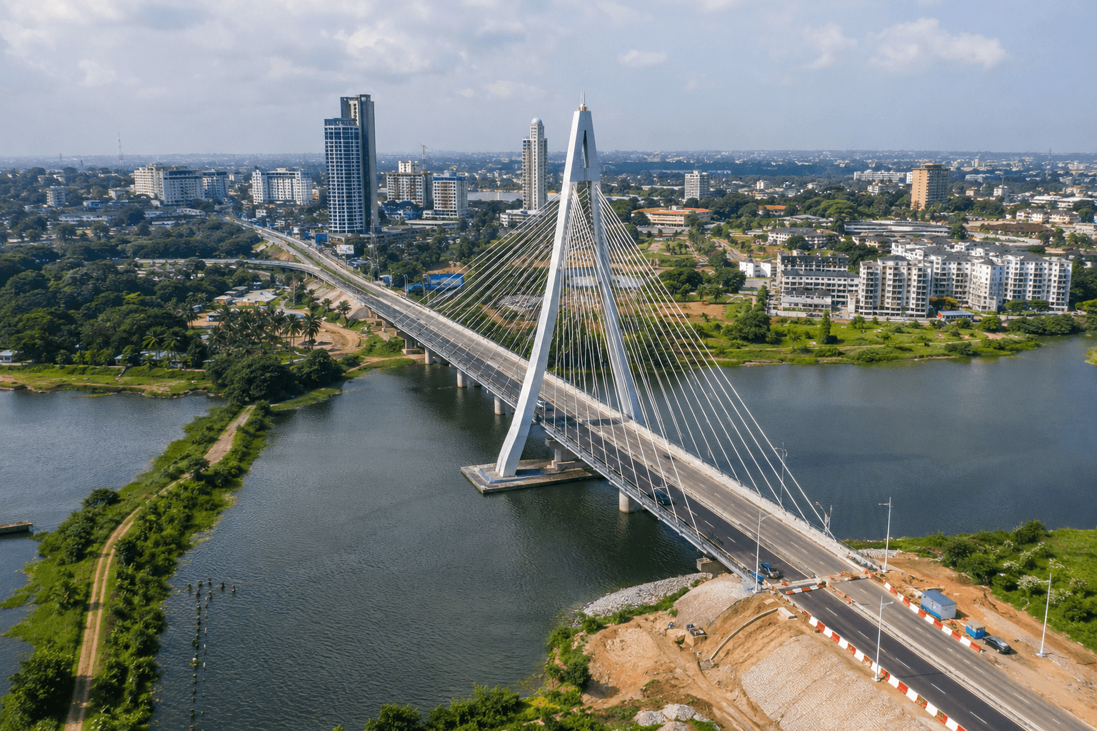 Vue d'Abidjan, territoire d'intervention de COMASSEL